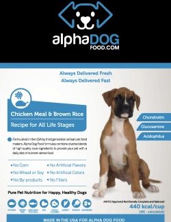 alpha dog food sensitive